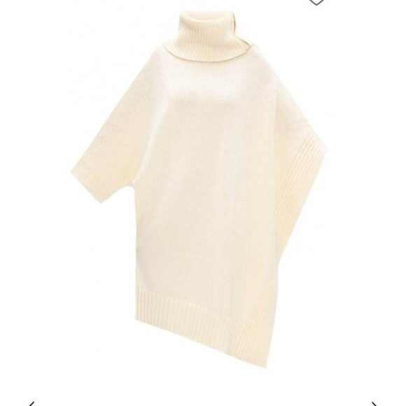 Stella McCartney White Wool-blend Poncho #281 Size S - Picture 2 of 16